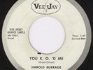 New Breed R&B Black Rocker 45-Harold Burrage-K.O.'D Me
