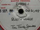 THE THREE SPADES 'RUSTY HINGE' 1937 UNISSUED TEST 78