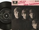 THE BEATLES - ALL MY LOVING - EP - DANISH 45+PS 1964