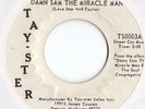 Rare Funk/Soul 45: Damn Sam the Miracle Man on Tayster