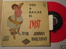 JOHNNY HALLYDAY VIENS DANSER.. RARE SPAIN PINK VINYL EP