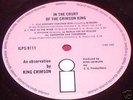 KING CRIMSON In The Court Of PINK ISLAND 1st Press