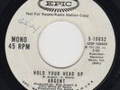 ARGENT - Hold Your Head Up - Promo 45 by ex-Zombies