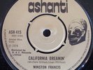 WINSTON FRANCIS California Dreamin REGGAE ROCKSTEADY 45