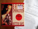 BRUCE SPRINGSTEEN - BETTER DAYS - UK DJ  + PROMO SHEET