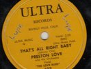 BLUES / R&B  78 -ULTRA- PRESTON LOVE & BUGS--HEAR BOTH