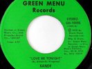 rare Soul Funk 45 KANDY love me tonight GREEN MENU Hear