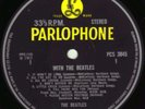 With The Beatles UK BLACK & YELLOW STEREO LP NM