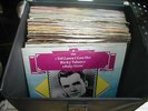 RECORD CASE WITH 45 OLD GOLD RECORDS IN 50S 60S 70S