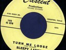 rare Rockabilly 45 SLEEPY LABEFF turn me loose CRESCENT