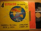 JOHNNY HALLYDAY 4 TÍTULOS EN ÓRBITA RARE SPAIN 62 EP