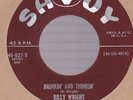Billy Wright Blues 45 on Savoy #827 Drinkin' and Thinki
