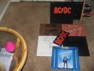 AC/DC BOX SET NEAR MINT FIVE RECORDS AND STICKER RARE