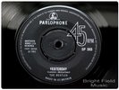 Beatles Yesterday UK 1966 EXPORT 45 DP563 w/Centre 1/G