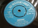 THE ENGLAND SISTERS RARE UK HMV 45 1960 HEARTBEAT   EX