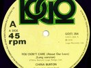 rare modern soul CHINA BURTON * you don't care*