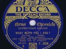 AL BOWLLY with LEW STONE & HIS BAND on DECCA F.3459/E+