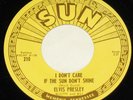 Original Sun Elvis Presley 45 I Don't Care 210 Rock