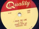 JOHNNY CASH -  I WALK THE LINE - 78 RPM  VG+++  CANADA