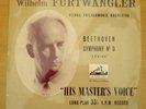 FURTWANGLER BEETHOVEN sym. n° 3 RARE  UK HMV ALP 1060