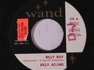 BILLY ADAMS: Billy Boy / Skip To My Lou 45 (promo rubber stamp/tag ol) Soul