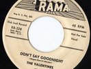 The Valentines rare promo R&B 45rpm record on rama 1958