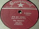 Crickets Buddy Holly 78 Bruns. It's so easy Rockabilly