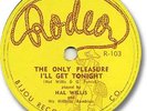 HAL WILLIS Hillbilly Ramblers 78 Record. Only Pleasure