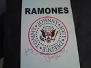 Ramones A4 size poster signed - Punk- sex pistols