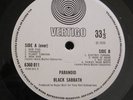BLACK SABBATH PARANOID PROG UK Vertigo LP 1ST PRESS NM