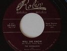 **SERENADERS Will She Know  RED ROBIN Doo Wop R&B 45**