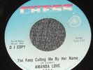 Amanda Love 45 Chess popcorn soul promo You Keep Callin