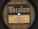 78 RPM Fess Williams Vocalion 1085 in V+
