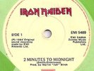 IRON MAIDEN RARE IRISH 2 MINUTES  + GREEN EMI SLEEVE 84