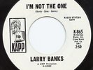 Larry Banks Rare Promo Northern Soul 45 I'm Not The One