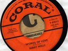 BUDDY HOLLY '57 45 WORDS OF LOVE /MAILMAN Coral61852 VG