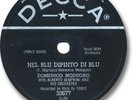 DOMENICO MODUGNO 78 RPM Record. Nel blu dipinto di blu