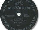 Rare ELVIS PRESLEY R&R 78 RPM Record. One Night
