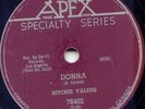 RITCHIE VALENS -DONNA - 78 RPM  -1959 CANADA ONLY APEX