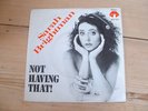 SARAH BRIGHTMAN - NOT HAVING THAT - 1981 UK Pic Cover
