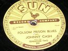 78 rpm Vinyl #232 JOHNNY CASH Sun FOLSOM PRISON BLUES