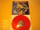 IRON MAIDEN  no prayer for the dying red vinyl et signe