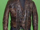 alte  Lederjacke  Punk / Rock`n  Roll  Gr. 50  (Art.85)