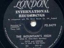 DICK AND DEEDEE -THE MOUNTAIN'S HIGH -RARE 78 RPM -1961
