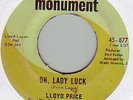 northern soul r&b 45 LLOYD PRICE oh lady luck  Listen