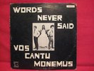 VOS CANTU MONEMUS LP-Words Never Said RARE PRIVATE FOLK
