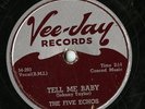 five echos - tell me baby - vee-jay 129 - r&b 78