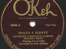 Rare Jazz 78-Anthony Parenti's Famous Melody Boys-Thats