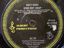 AC DC  OZ HARD ROCK ALBERTS 45  DIRTY DEEDS  BON SCOTT