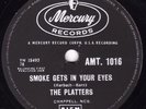 1959 UK No 1 THE PLATTERS 78 SMOKE GETS IN YOUR EYES E-